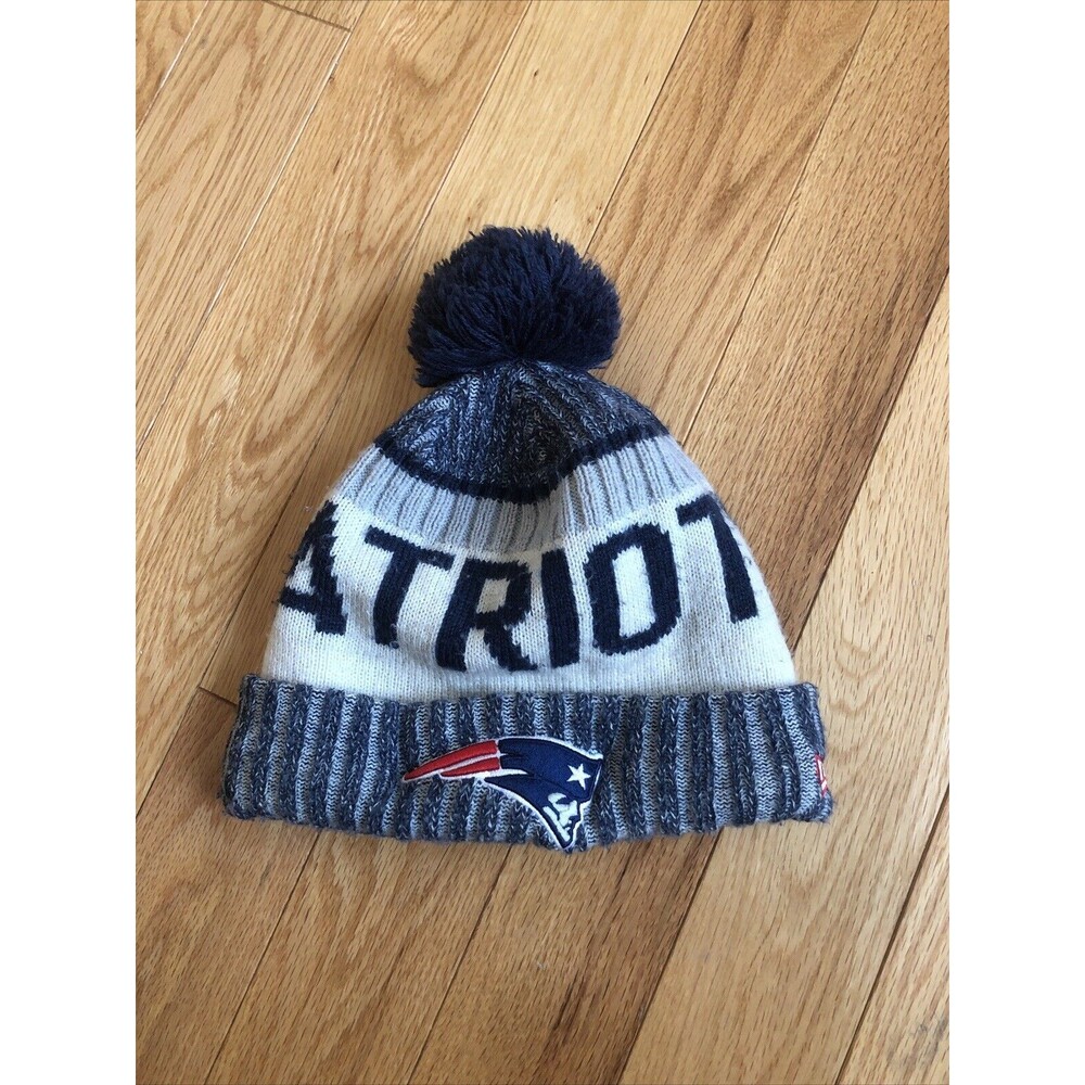 New England Patriots New Era Winter Pom Hat Adult NFL